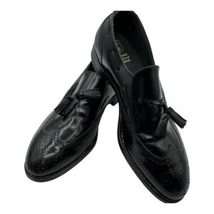 Iron Age Bostonian Wingtip Slip On Safety Toe Oxford Shoe Tassel  Black Sz 10.5